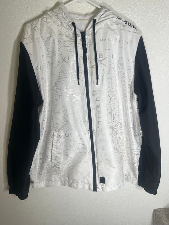 Marc Ecko Other - Marc ECKO cut‎ & sew XL men's white windbreaker w/design-used good